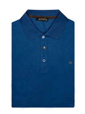 تی شرت یقه دارسه دکمه سایزبزرگ ساده PL3401