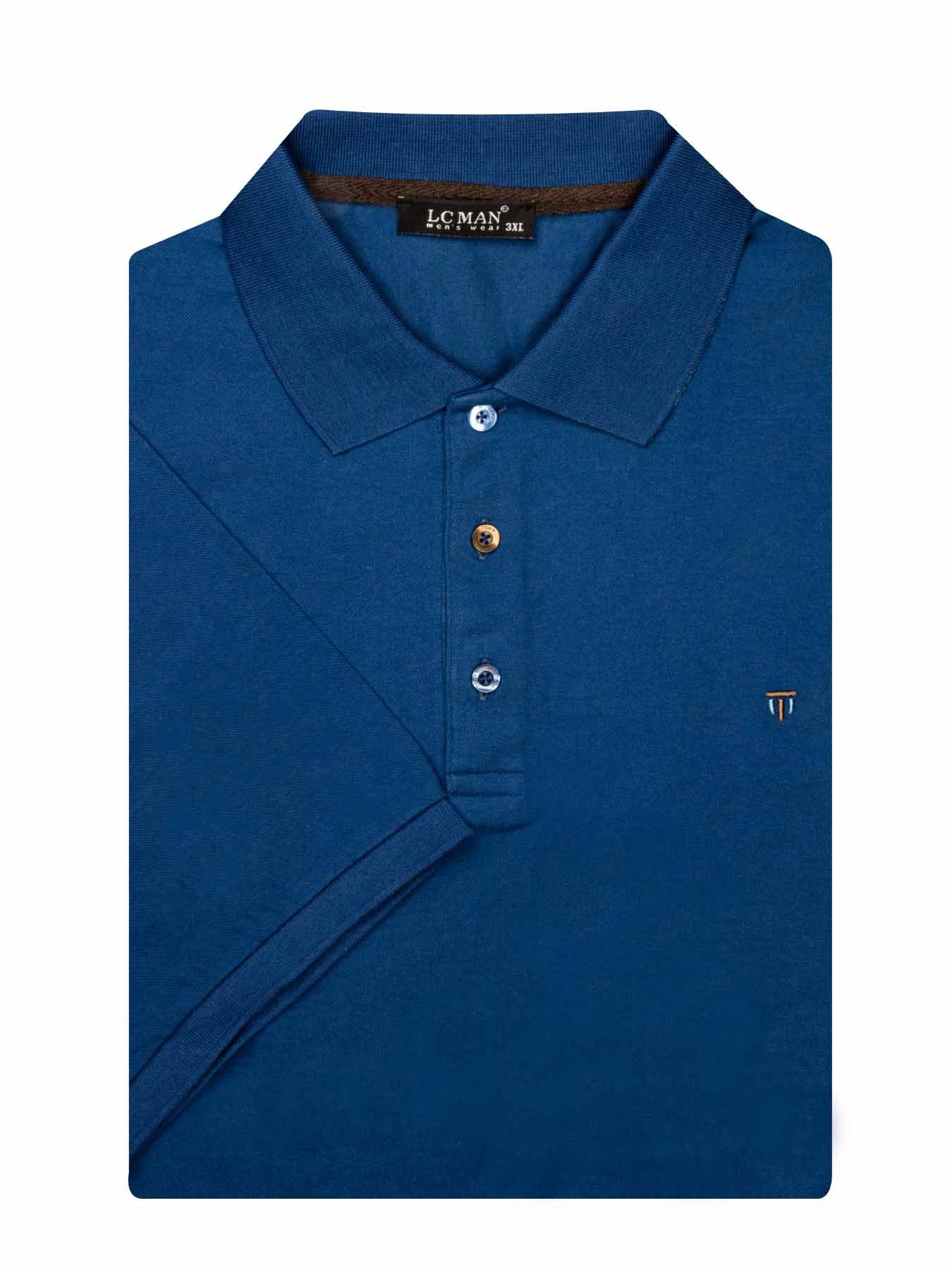 تی شرت یقه دارسه دکمه سایزبزرگ ساده PL3401