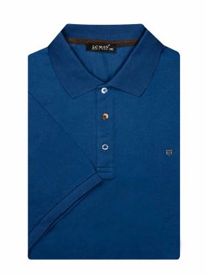 تی شرت یقه دارسه دکمه سایزبزرگ ساده PL3401