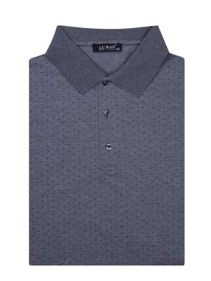 تی شرت یقه دارسه دکمه خال دار سایزبزرگ PL3416