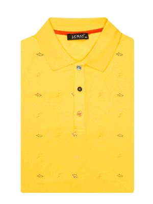 تی شرت یقه دارسه دکمه رنگی سایزبزرگ PL3402