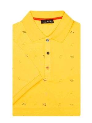 تی شرت یقه دارسه دکمه رنگی سایزبزرگ PL3402