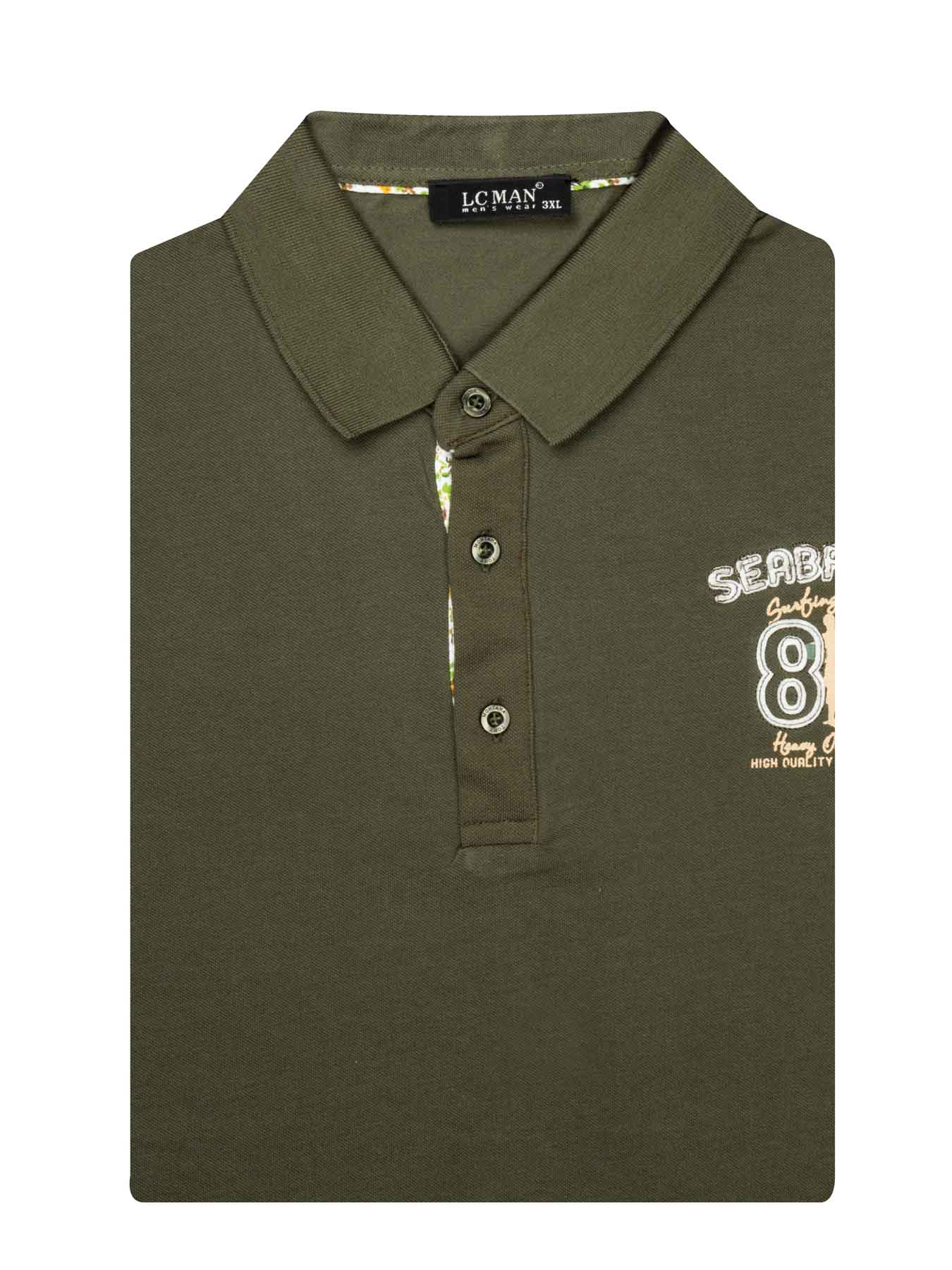 تی شرت یقه دارسه دکمه سایز بزرگ  PL2329