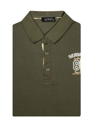 تی شرت یقه دارسه دکمه سایز بزرگ  PL2329