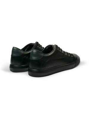 کفش چرم  بنددار مشکی ال سی من