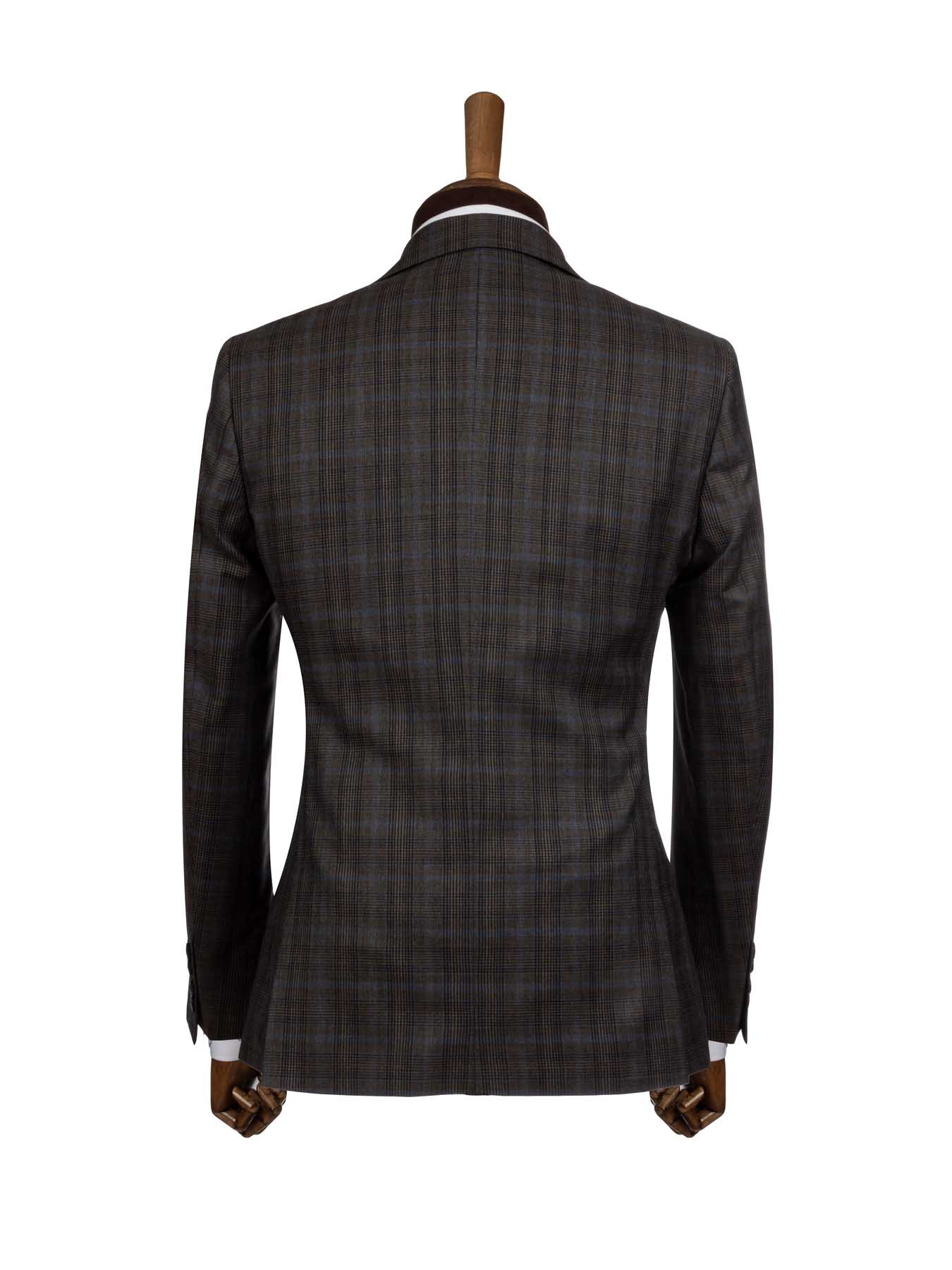 کت تک مردانه قهوه ای چهارخانه ال سی من 2