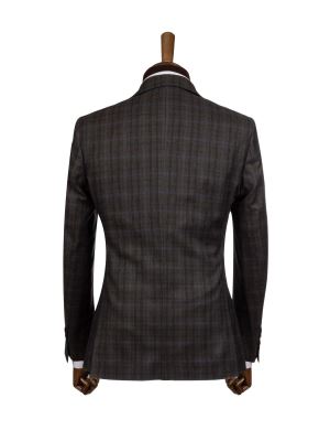 کت تک مردانه قهوه ای چهارخانه ال سی من 2