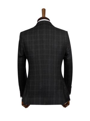 کت تک مردانه طوسی چهارخانه ال سی من 2