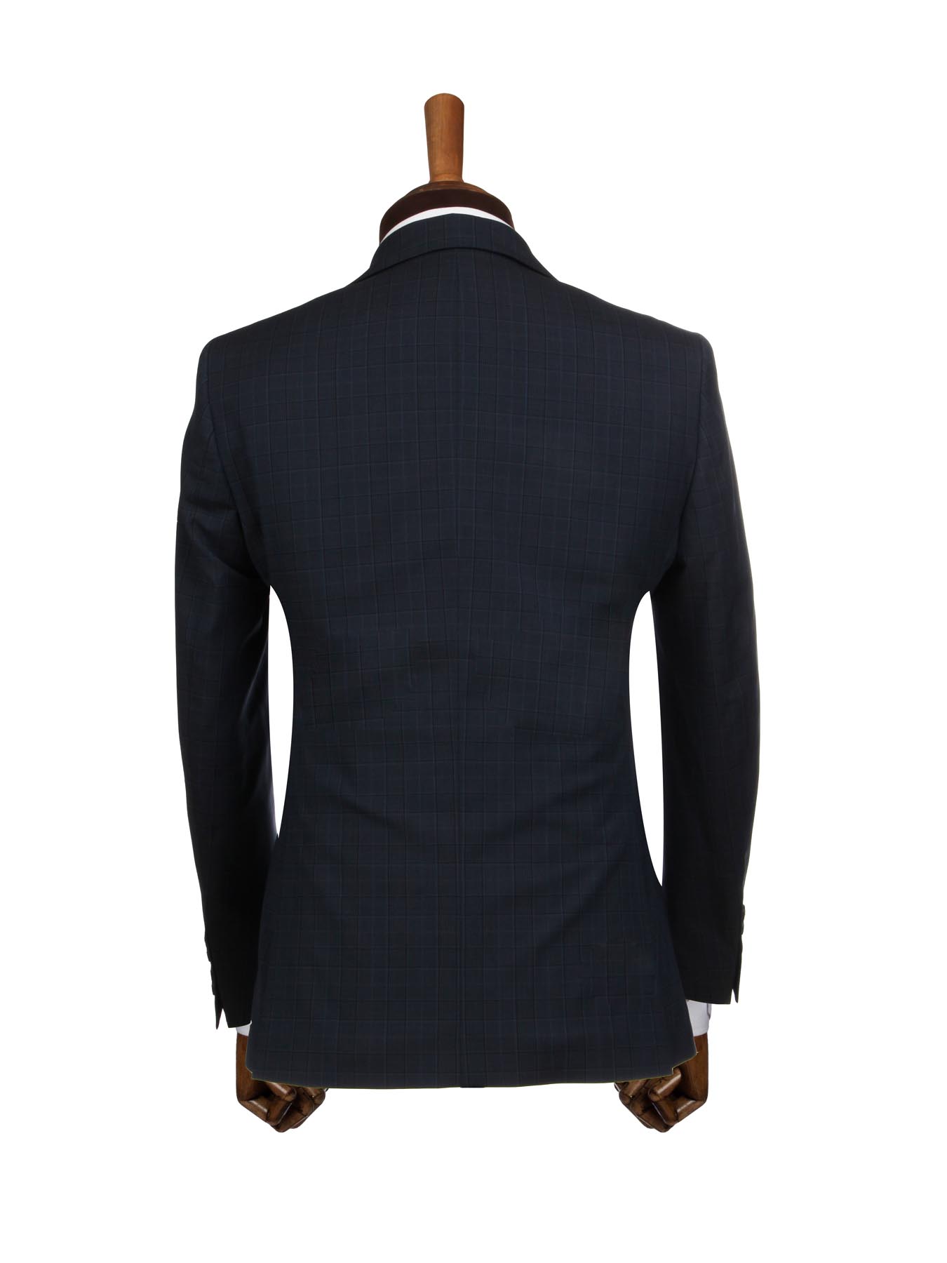 کت تک مردانه چهارخانه سرمه ای ال سی من 3