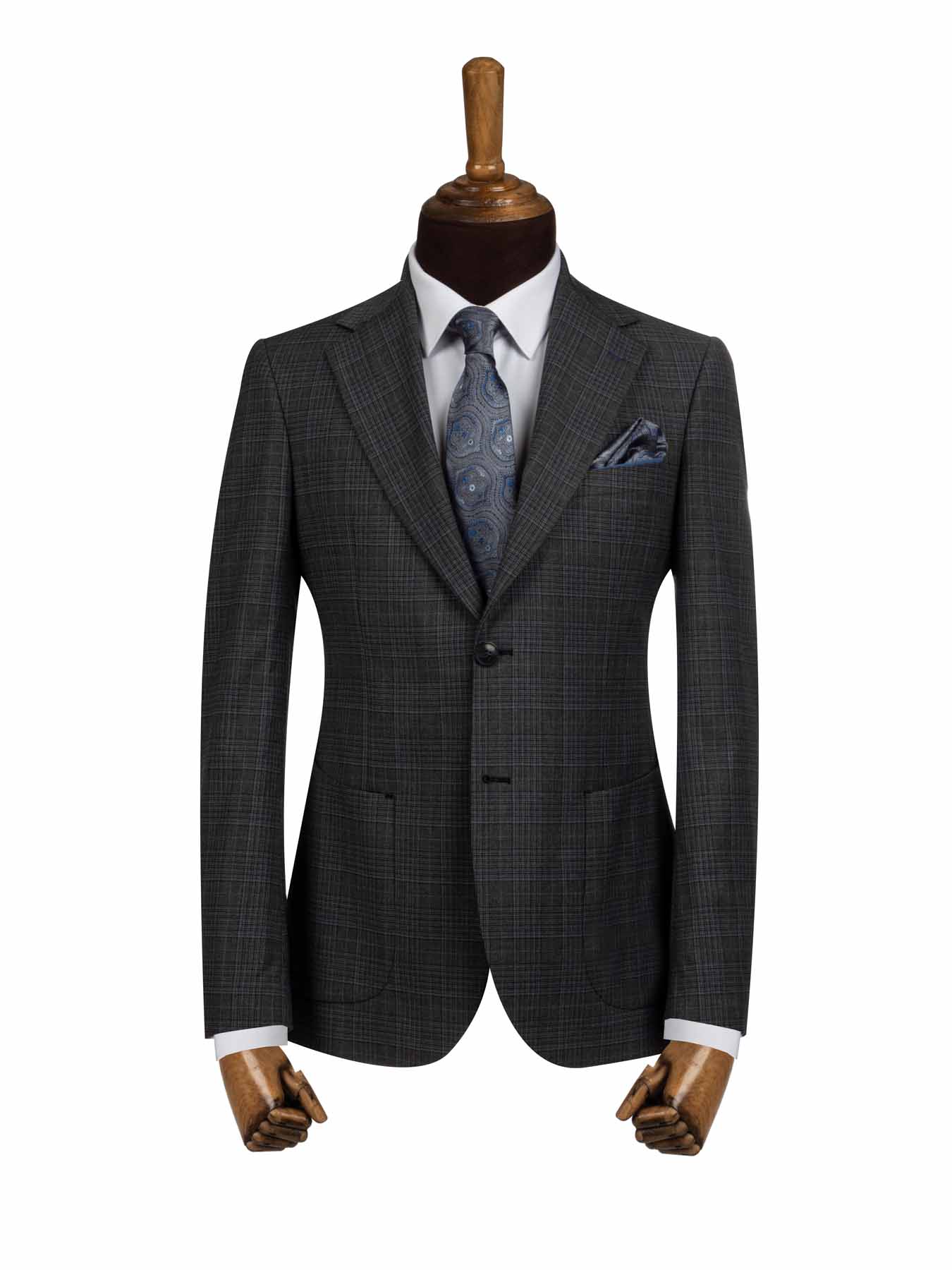 کت تک طوسی تیره چهارخانه ال سی من 