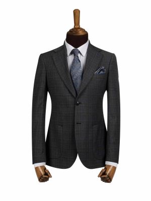 کت تک طوسی تیره چهارخانه ال سی من 