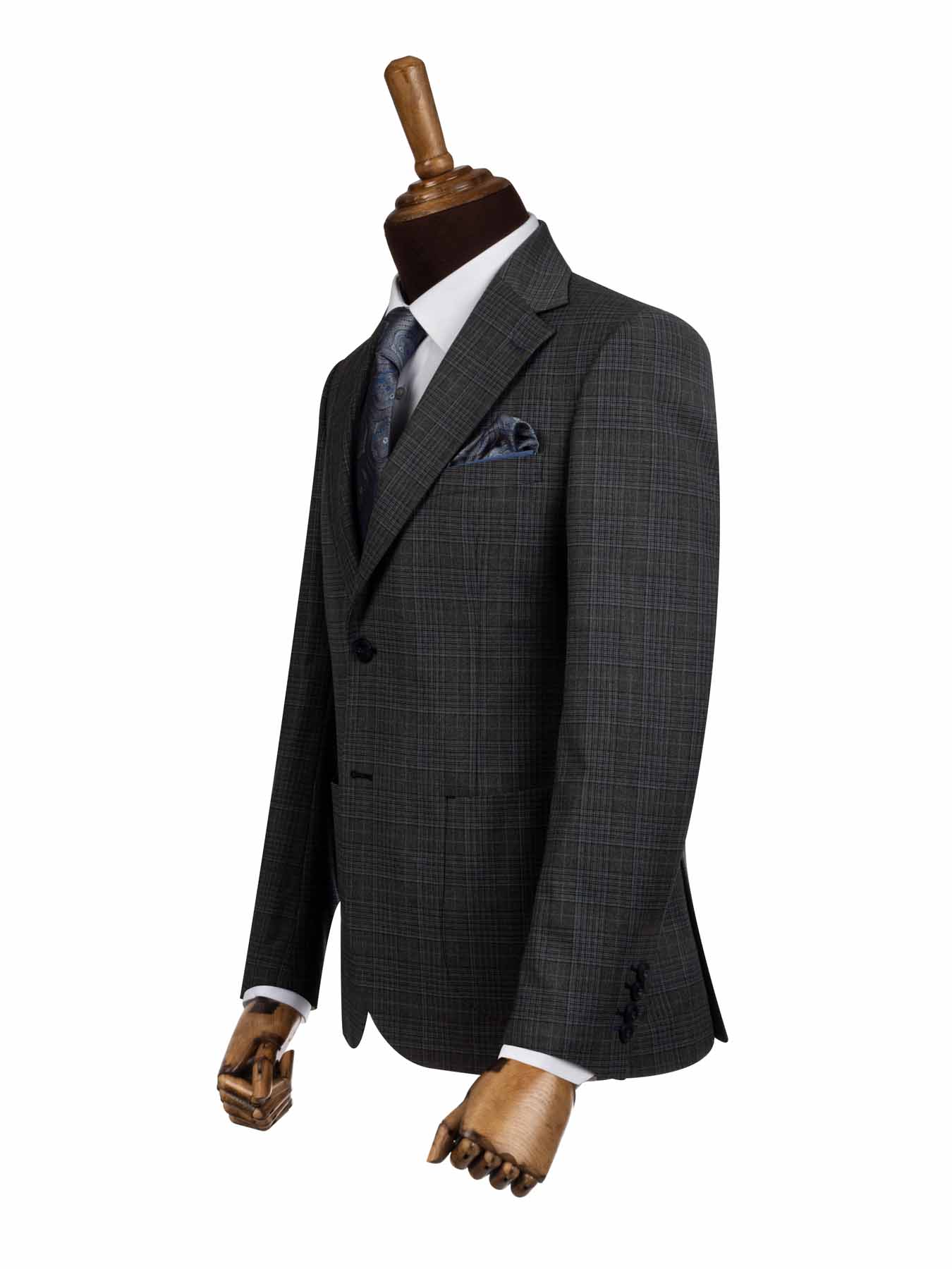 کت تک طوسی تیره چهارخانه ال سی من 