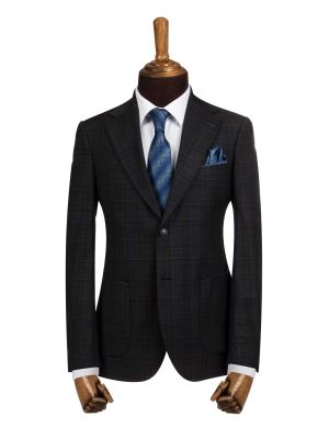 کت تک مردانه چهارخانه مشکی ال سی من 5