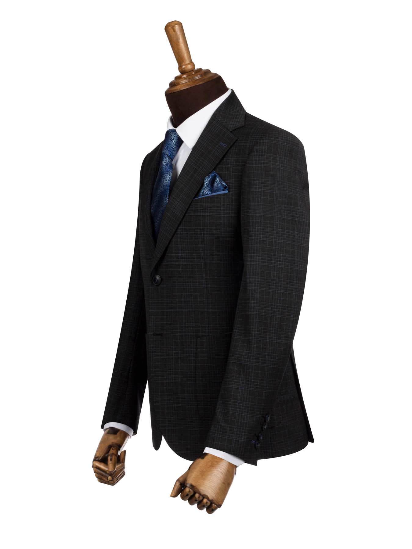 کت تک مردانه چهارخانه مشکی ال سی من 5