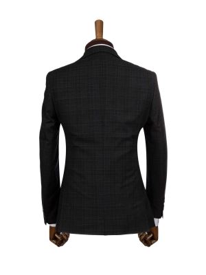 کت تک مردانه چهارخانه مشکی ال سی من 5