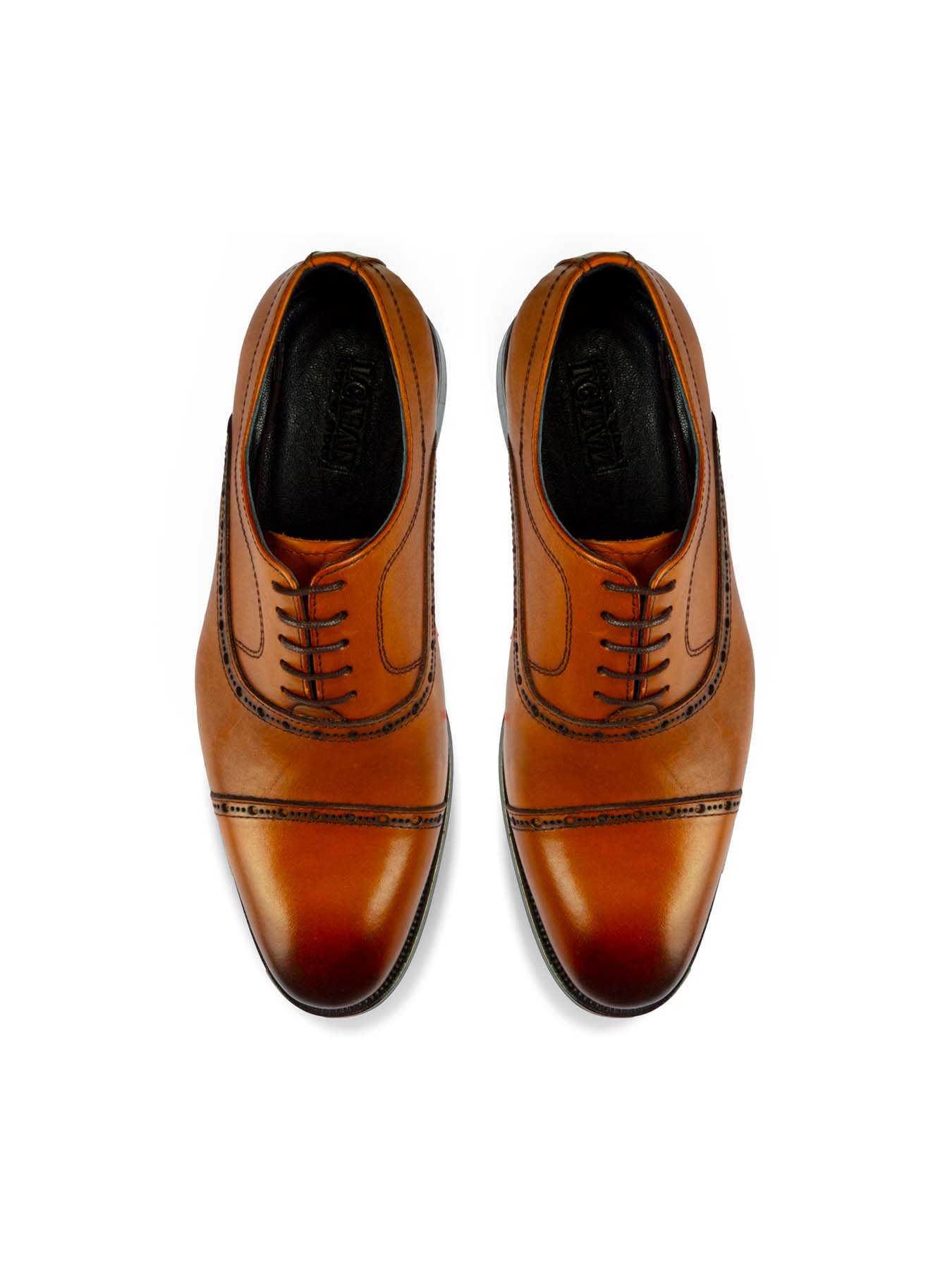 کفش چرم بنددارطرح دار 13103