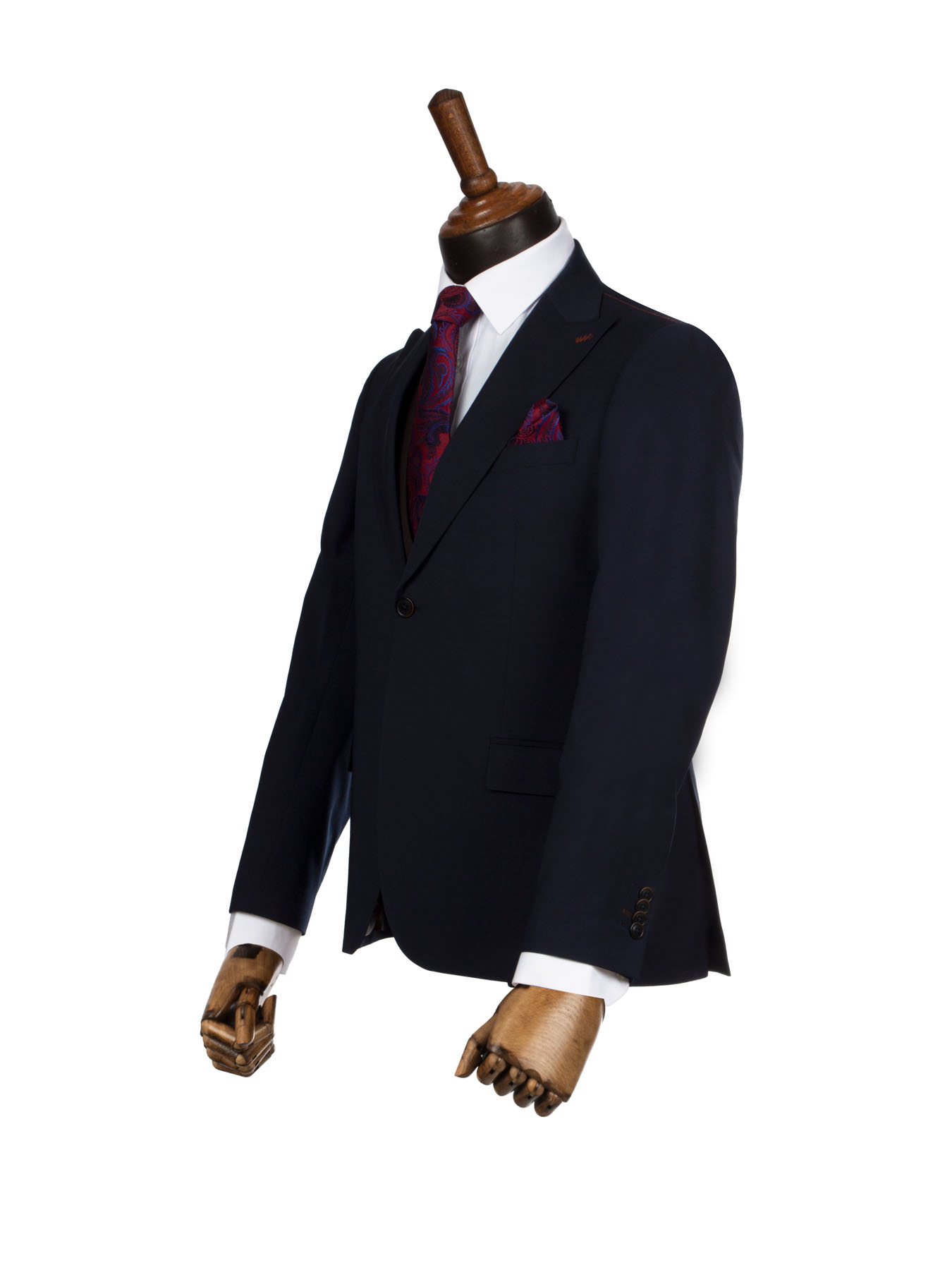 کت و شلوار و ژیله ساده سرمه ای ال سی من 