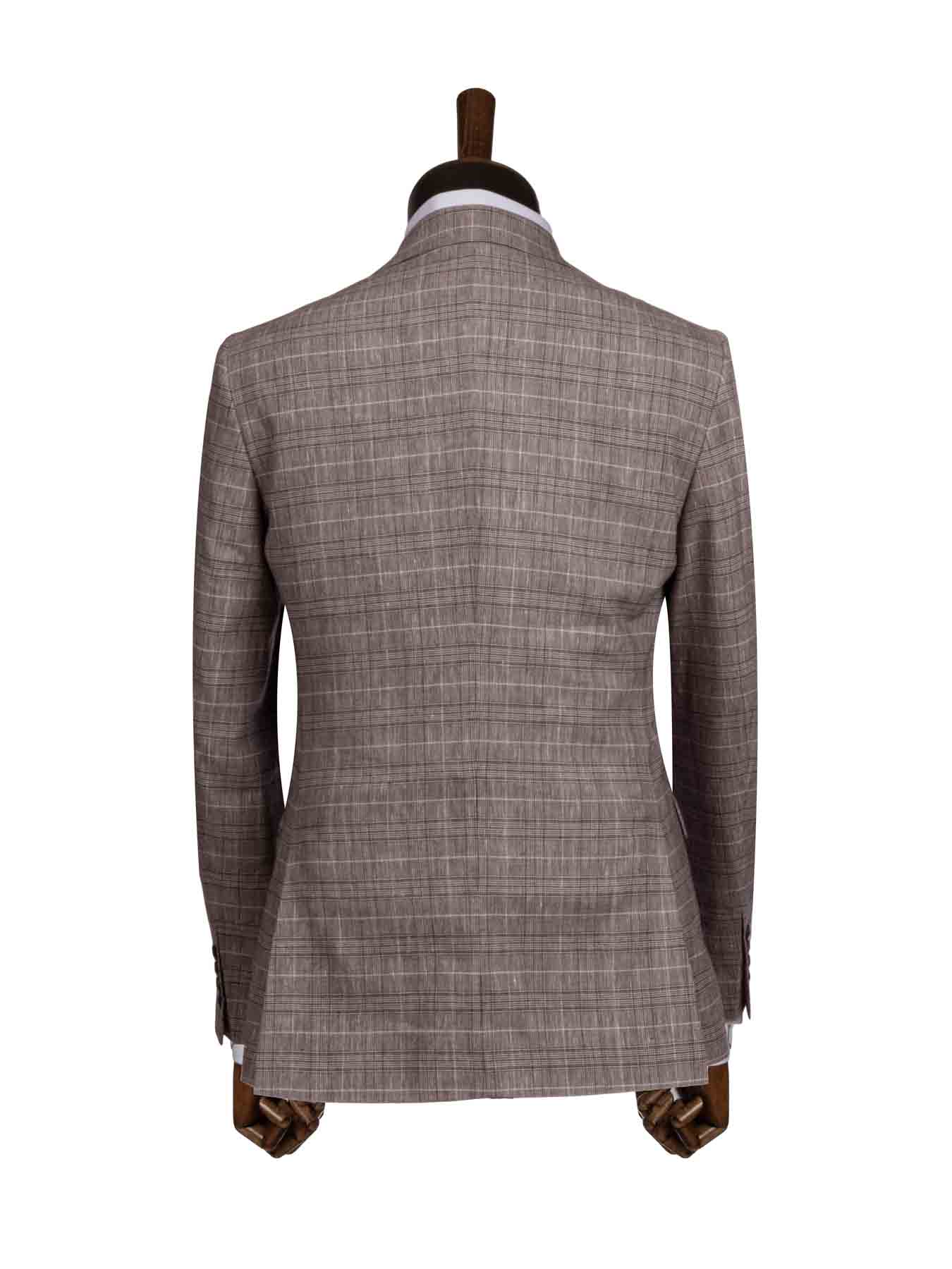 کت و شلوار و ژیله قرمز چهارخانه