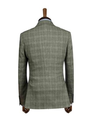 کت و شلوار و ژیله سبز چهارخانه ال سی من 3