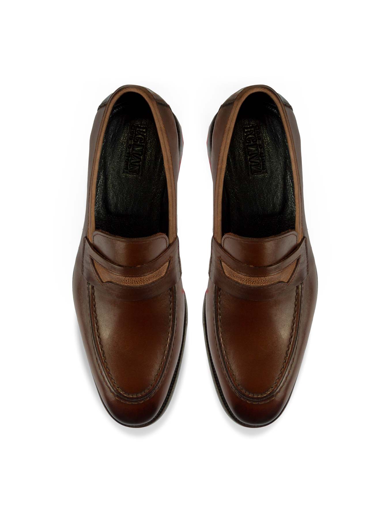 کفش چرم کلاسیک بدون بند طرح ساعتی 13202