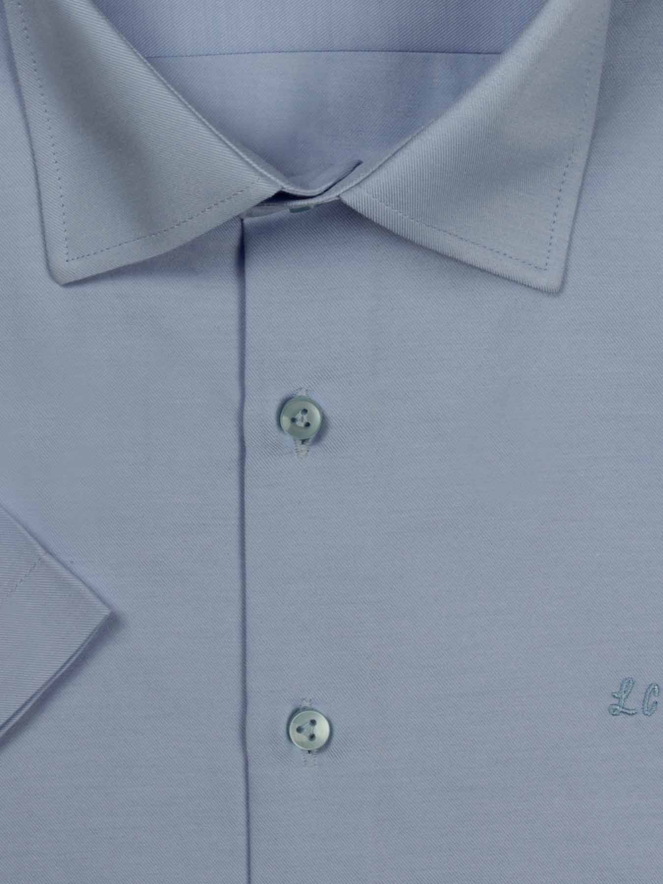 پیراهن آستین کوتاه آبی ساده ال سی من