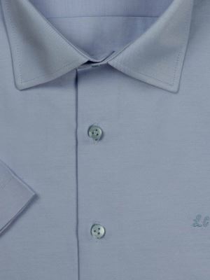 پیراهن آستین کوتاه آبی ساده ال سی من