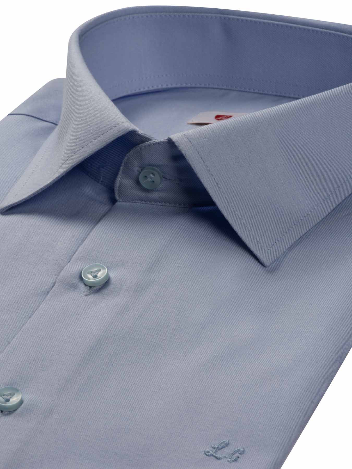 پیراهن آستین کوتاه آبی ساده ال سی من