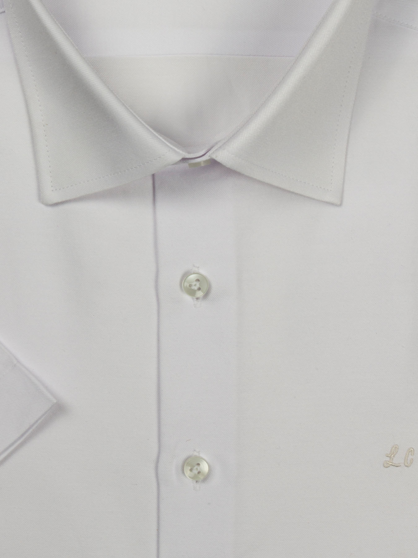 پیراهن سفید ساده آستین کوتاه ال سی من 10