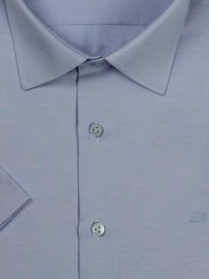 پیراهن آبی ساده آستین کوتاه ال سی من 47
