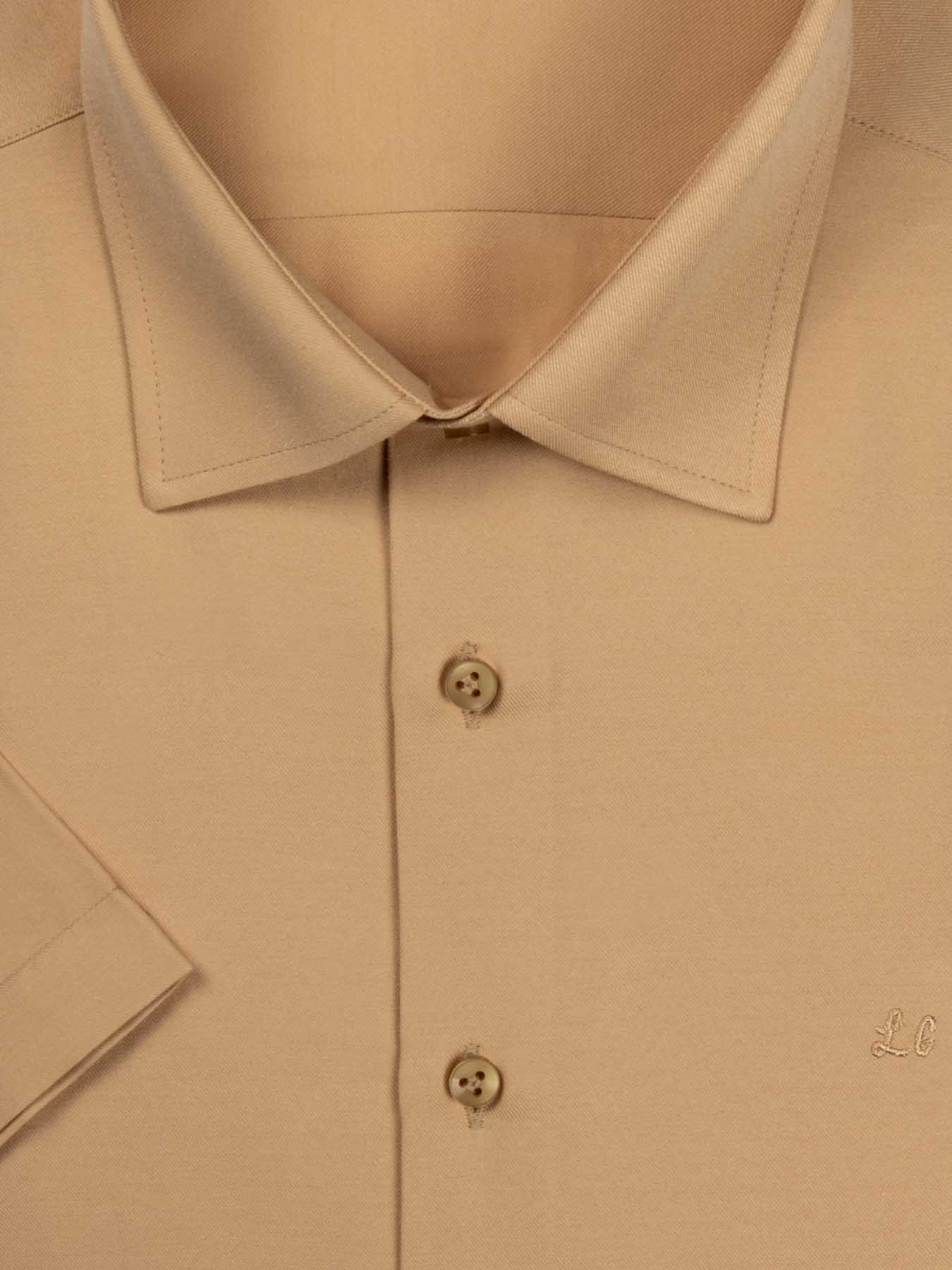 پیراهن کرم ساده آستین کوتاه ال سی من 21