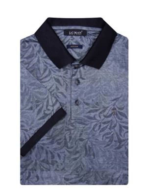 پولوشرت یقه دارسه دکمه طرح برگ 6042