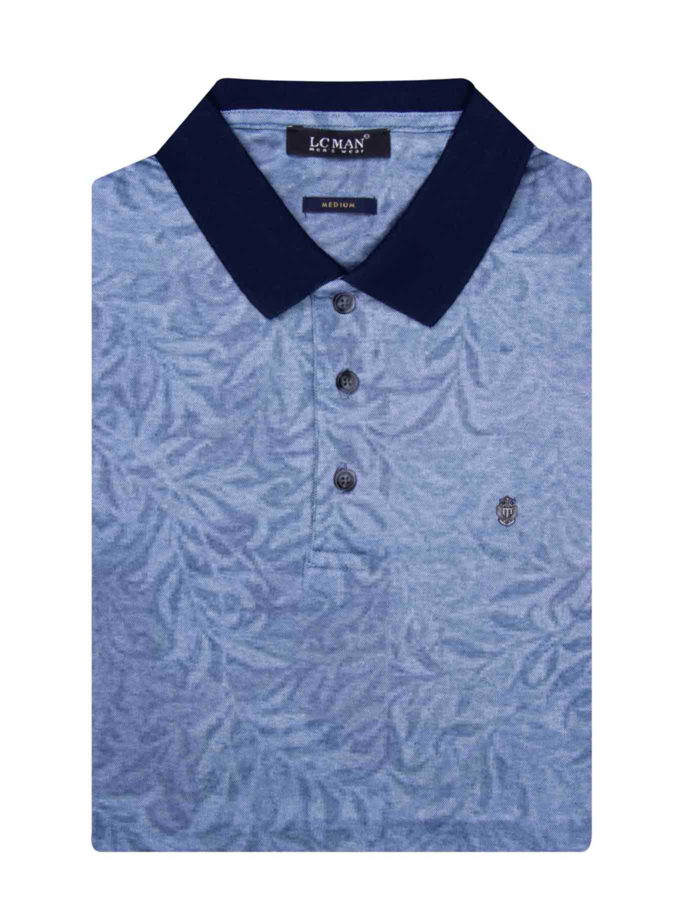 پولوشرت یقه دارسه دکمه طرح برگ 6042