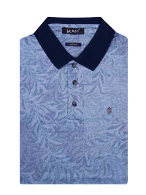 پولوشرت یقه دارسه دکمه طرح برگ 6042