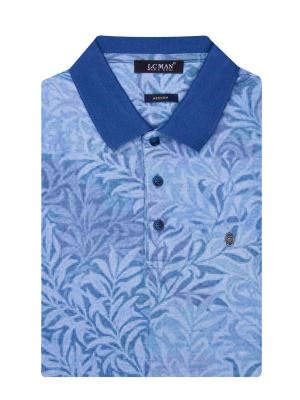 پولوشرت یقه دارسه دکمه طرح برگ 6042