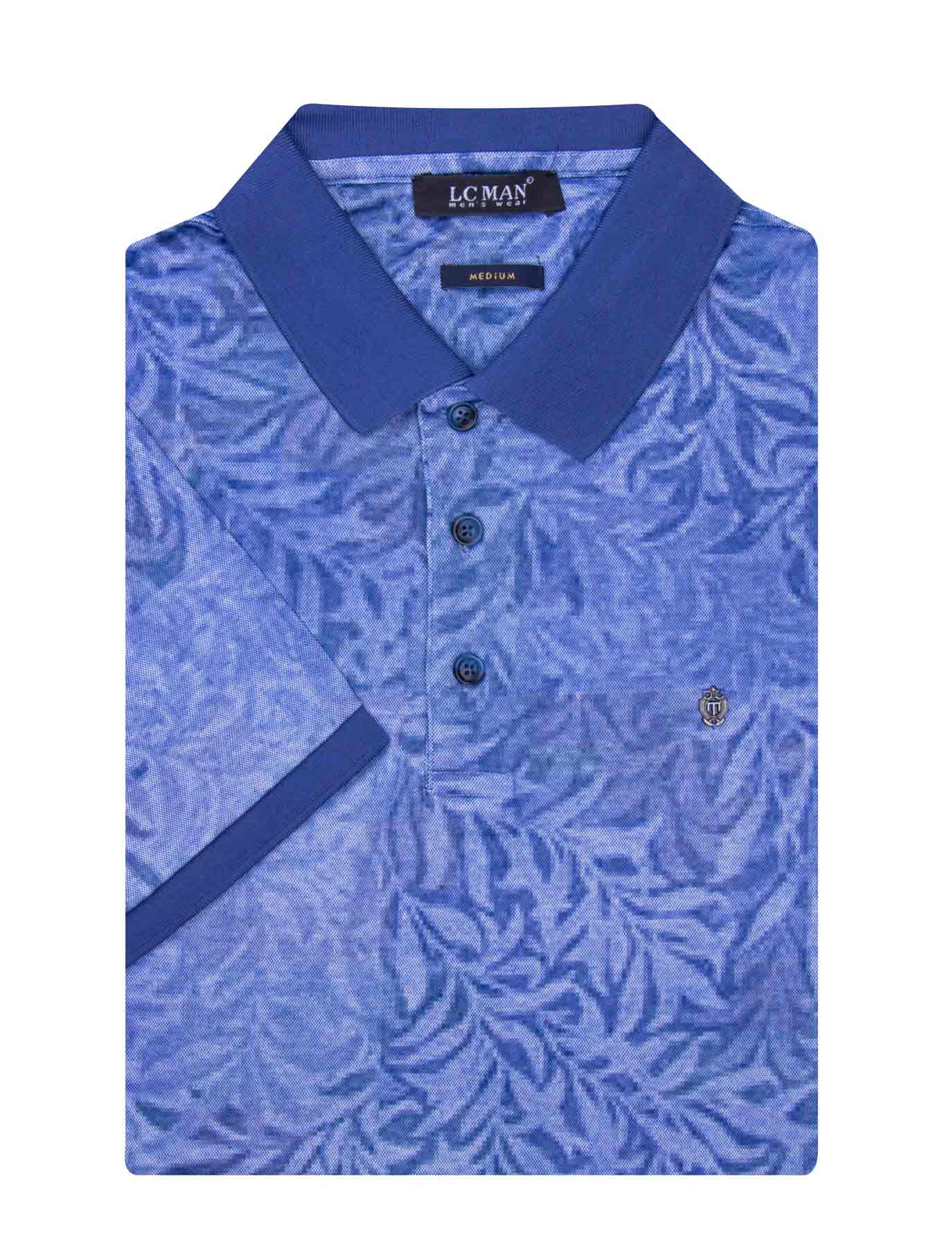 پولوشرت یقه دارسه دکمه طرح برگ 6042