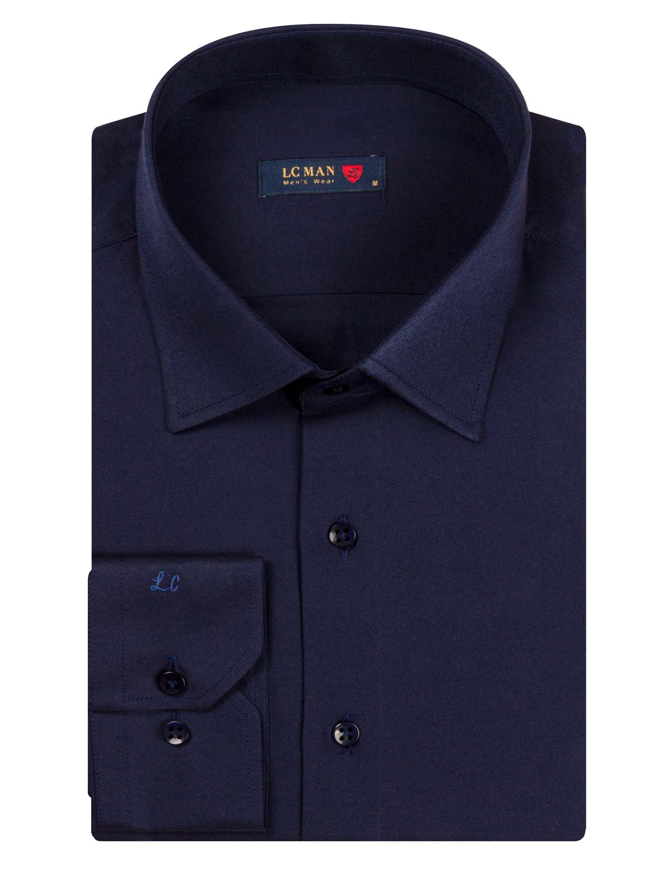 پیراهن سرمه ای ساده آستین بلند ال سی من 20 