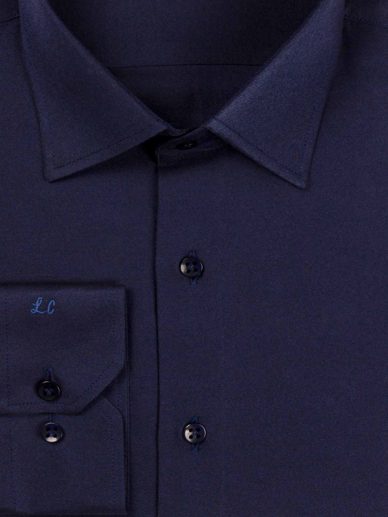 پیراهن سرمه ای ساده آستین بلند ال سی من 20 