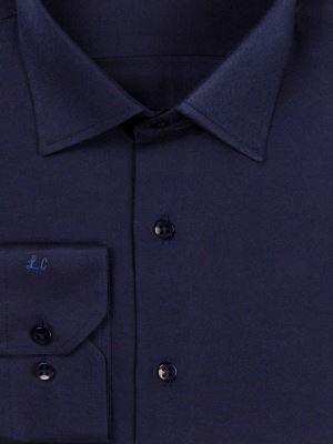 پیراهن سرمه ای ساده آستین بلند ال سی من 20 