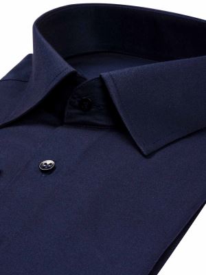 پیراهن سرمه ای ساده آستین بلند ال سی من 20 