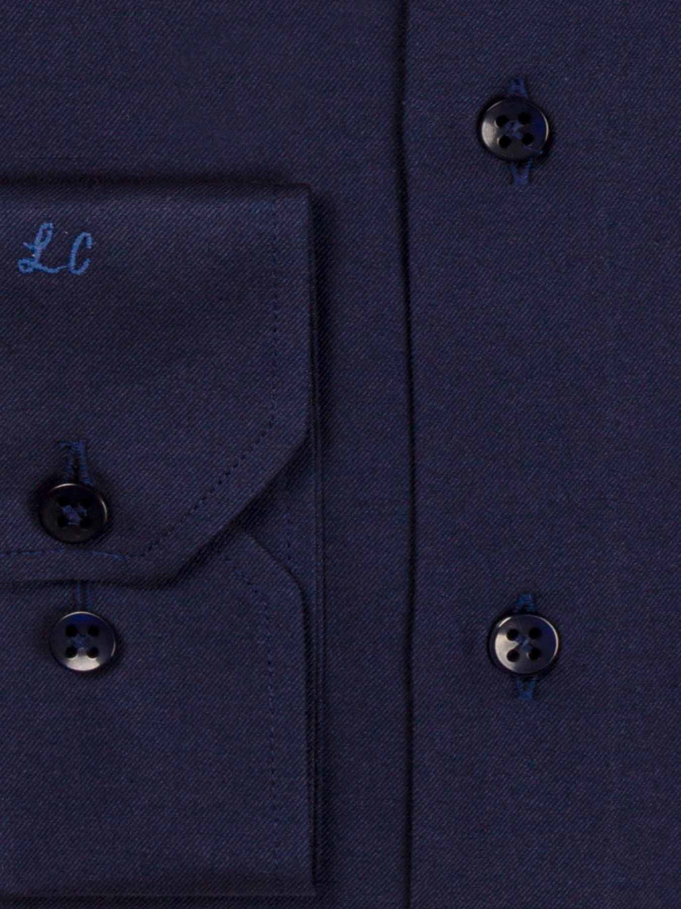 پیراهن سرمه ای ساده آستین بلند ال سی من 20 