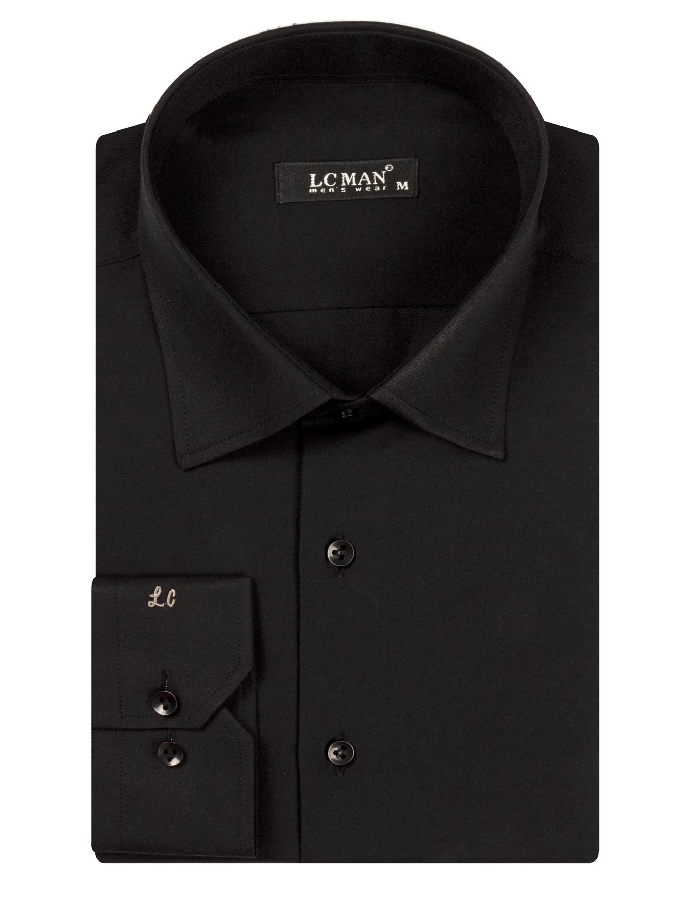 پیراهن مشکی ساده آستین بلند ال سی من 20