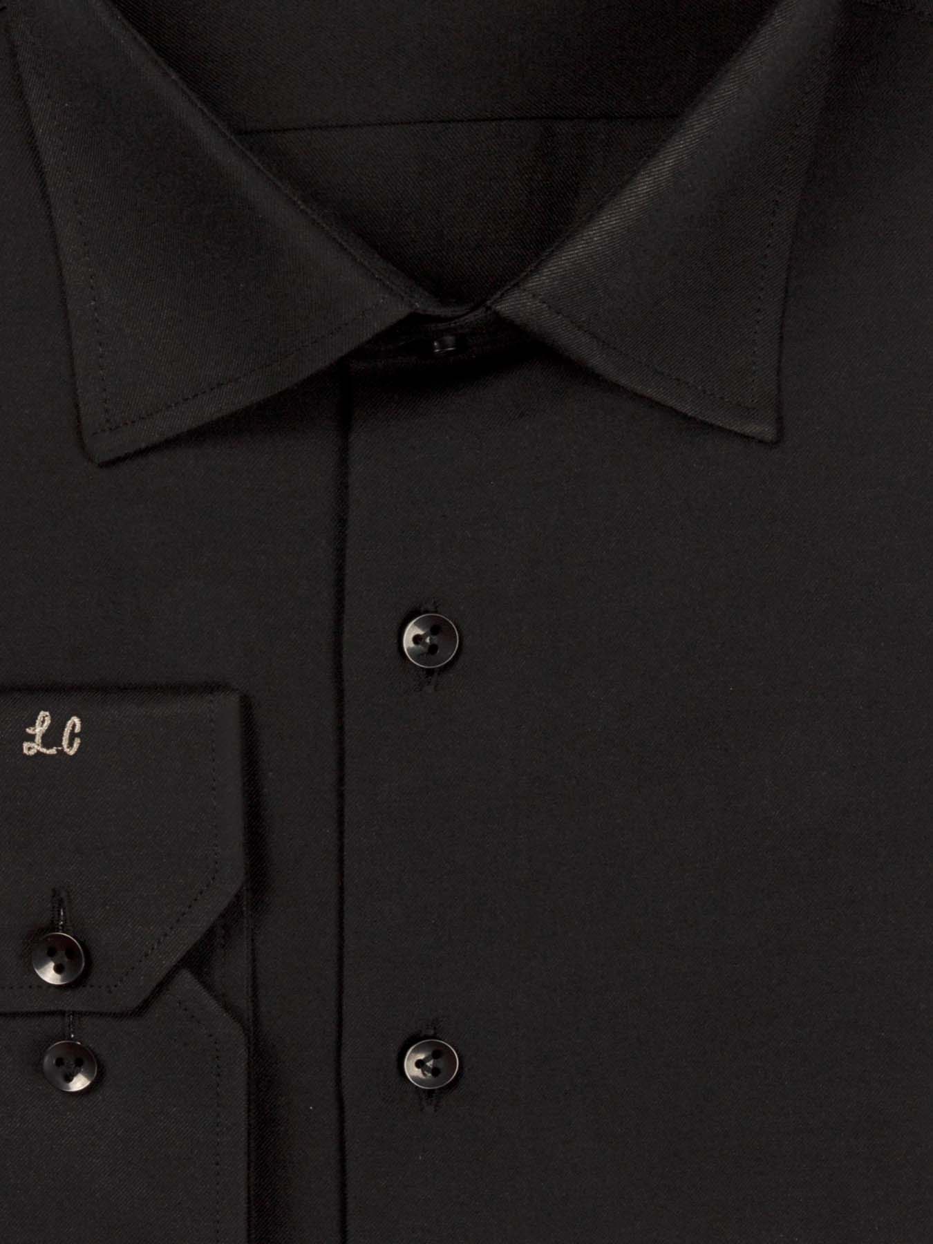 پیراهن مشکی ساده آستین بلند ال سی من 20