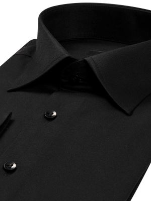 پیراهن مشکی ساده آستین بلند ال سی من 20