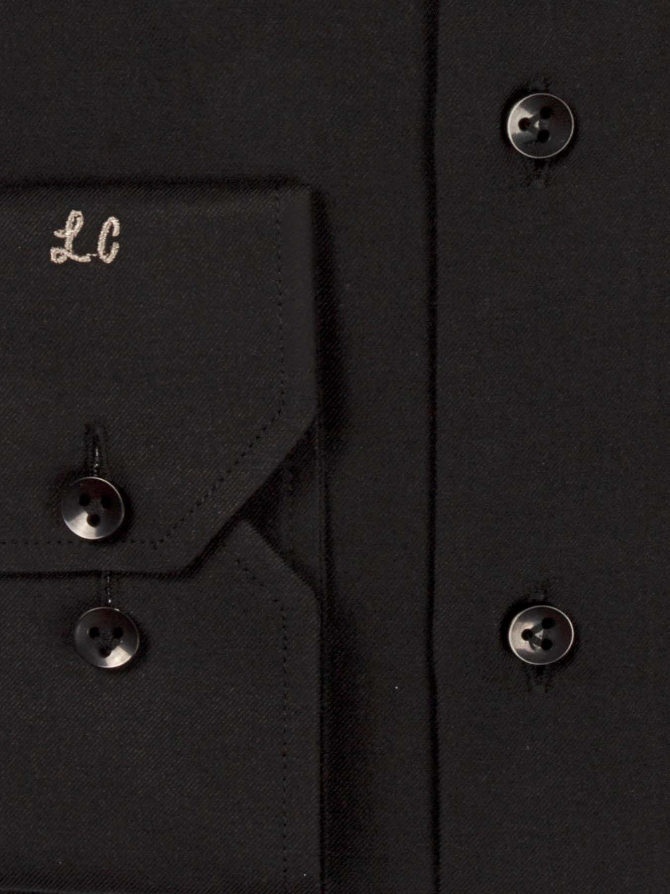 پیراهن مشکی ساده آستین بلند ال سی من 20