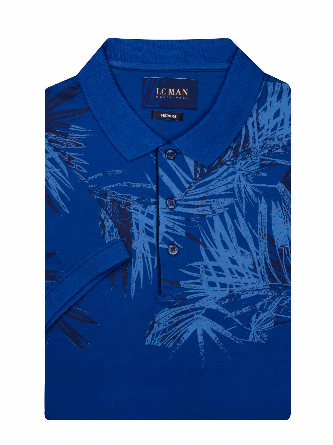 تی شرت یقه دارسه دکمه  طرح دار PLE448