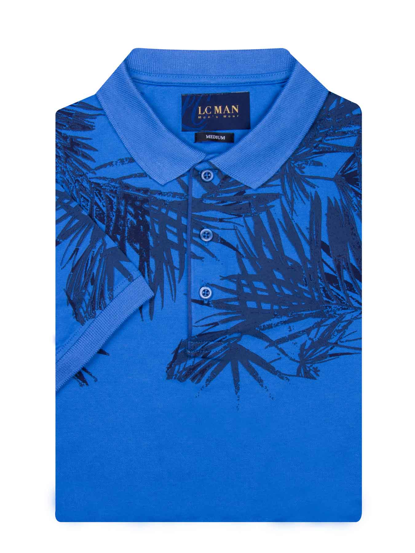 تی شرت یقه دارسه دکمه  طرح دار PLE448