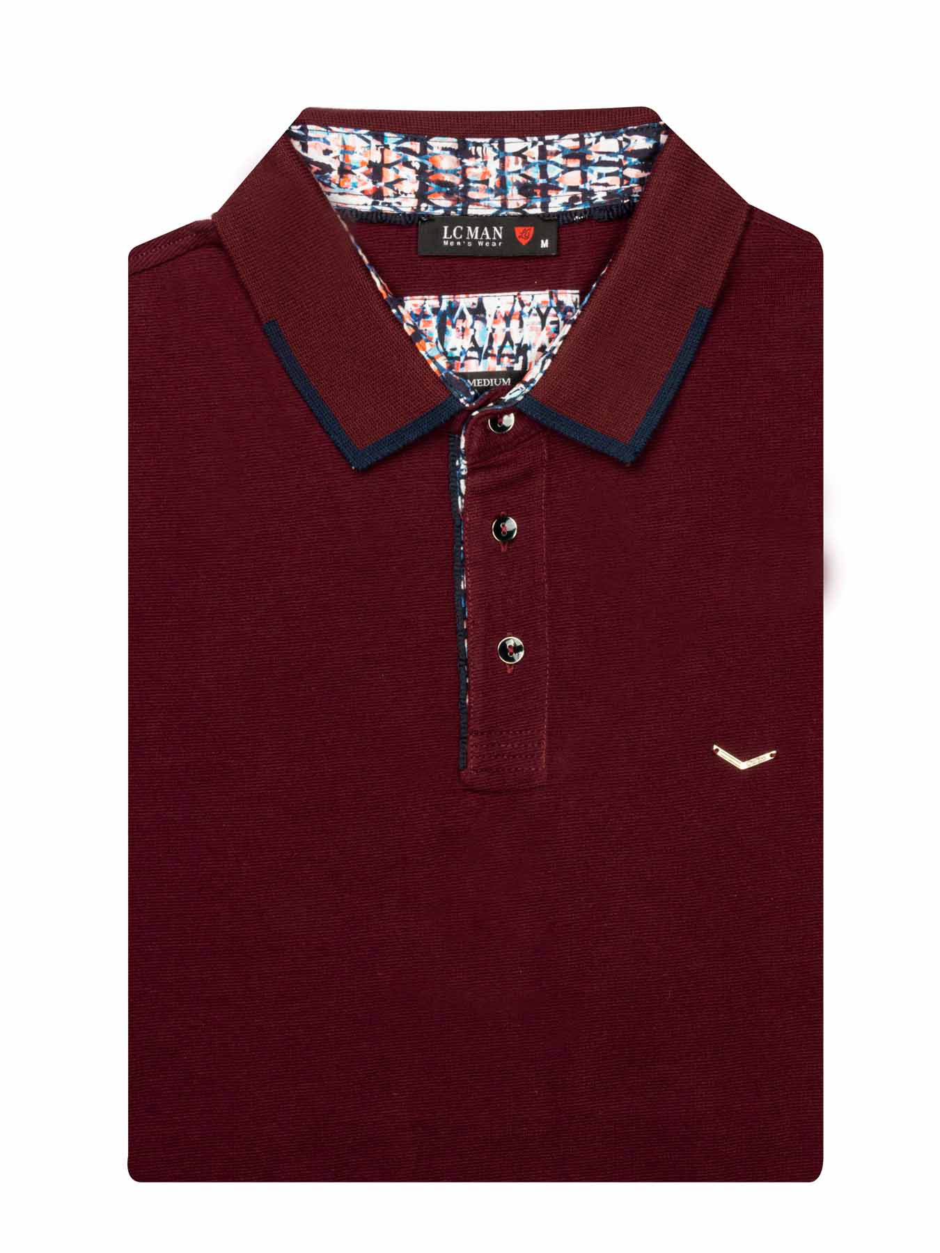 تی شرت یقه دارسه دکمه طرح ریپس SPO463