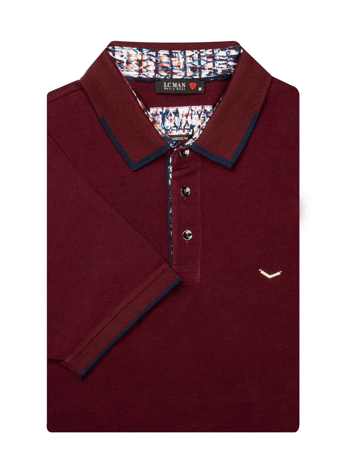 تی شرت یقه دارسه دکمه طرح ریپس SPO463