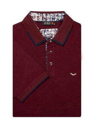 تی شرت یقه دارسه دکمه طرح ریپس SPO463