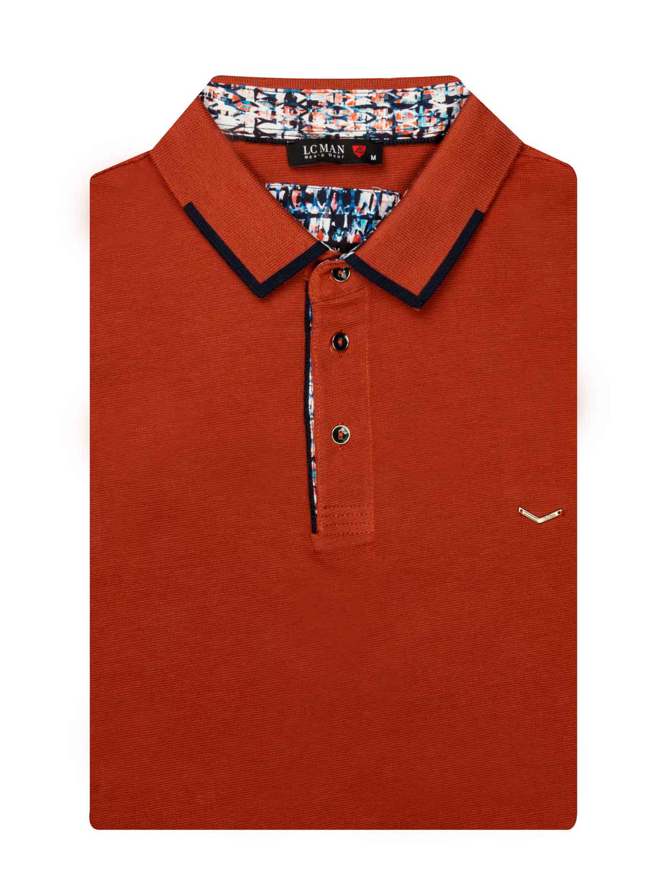 تی شرت یقه دارسه دکمه طرح ریپس SPO463